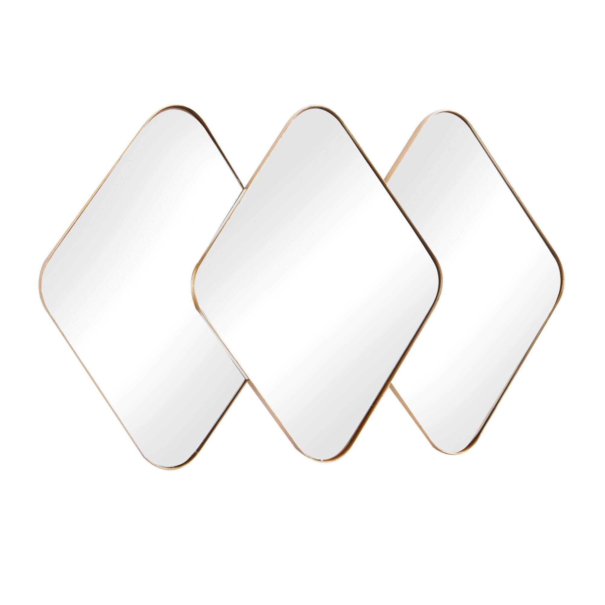 CosmoLiving by Cosmopolitan Gold Metal Contemporary Wall Mirror, 43" x 43" x 3"